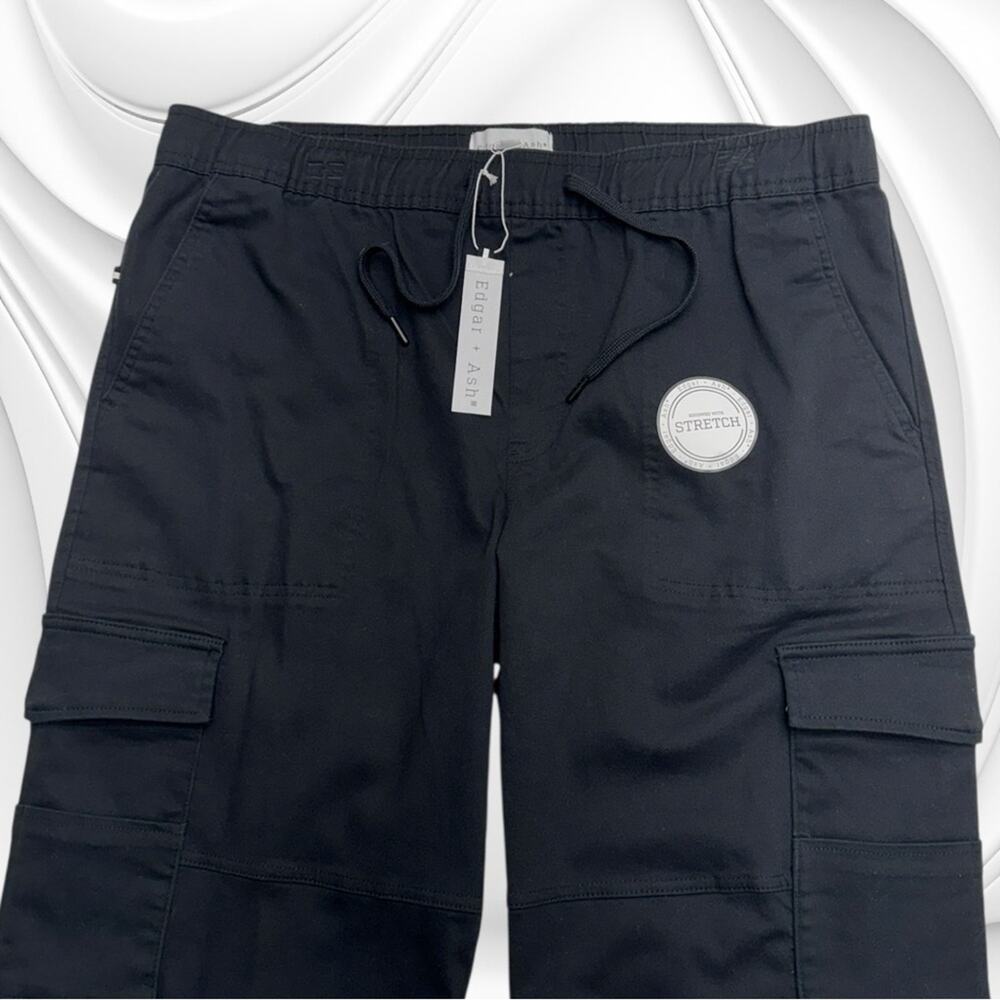 EDGAR + ASH Men’s Large Black Cargo Chino Pant